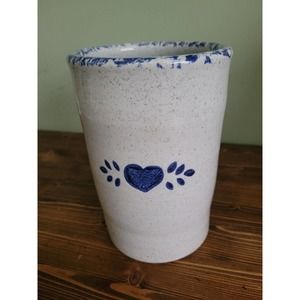 DK art Pottery North Carolina Stoneware utensil Crock